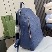 Gucci Blue jumbo GG leather backpack - 32x 42x 16cm - 4