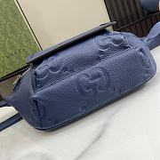 Gucci Blue jumbo GG leather bumbag - 28x 18x 8cm - 5