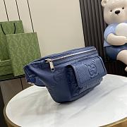 Gucci Blue jumbo GG leather bumbag - 28x 18x 8cm - 2