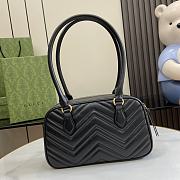 GUCCI GG MARMONT SMALL TOP HANDLE BAG BLACK - 25.5x 15.5 x 6.5cm - 6