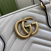 	 GUCCI GG MARMONT SMALL TOP HANDLE BAG WHITE - 25.5x 15.5 x 6.5cm - 5