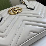 	 GUCCI GG MARMONT SMALL TOP HANDLE BAG WHITE - 25.5x 15.5 x 6.5cm - 4