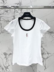 YSL Women White T-Shirt - 1