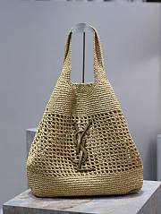 YSL Icare In Raffia Tote - 37–55 X 43 X 5 CM - 5