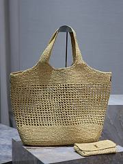 YSL Icare In Raffia Tote - 37–55 X 43 X 5 CM - 2