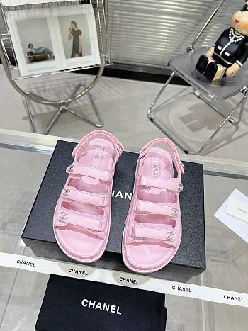 Chanel CC Dad Sandals in 4 colors (bkack,white,beige,pink)