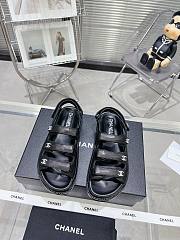 Chanel CC Dad Sandals in 4 colors (bkack,white,beige,pink) - 4