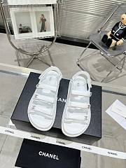 Chanel CC Dad Sandals in 4 colors (bkack,white,beige,pink) - 3