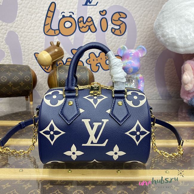 Louis Vuitton Speedy Bandoulière 20 Navy Cream - 1