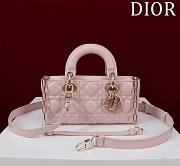 Dior Lady D-Joy Small Powder Pink Cannage Lambskin - 22x12x6.5cm - 1