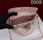 Dior Lady D-Joy Small Powder Pink Cannage Lambskin - 22x12x6.5cm - 6