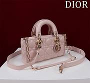 Dior Lady D-Joy Small Powder Pink Cannage Lambskin - 22x12x6.5cm - 2