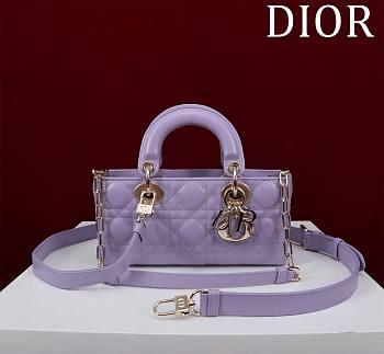 	 Dior Lady D-Joy Small Powder Purple Cannage Lambskin - 22x12x6.5cm