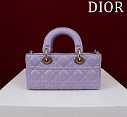 	 Dior Lady D-Joy Small Powder Purple Cannage Lambskin - 22x12x6.5cm - 5