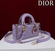 	 Dior Lady D-Joy Small Powder Purple Cannage Lambskin - 22x12x6.5cm - 3