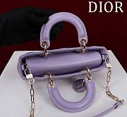 	 Dior Lady D-Joy Small Powder Purple Cannage Lambskin - 22x12x6.5cm - 4