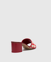 	 Valentino Garavani Toile Iconographe 60 Mule Sandals in Canvas & Leather Red - 4