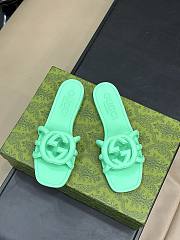 Gucci Interlocking G Rubber Slide Sandals - 5