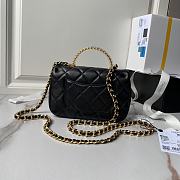 Chanel CF Mini 24s Top Handle Bag in Black - 12×19×6cm - 3