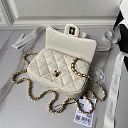 	 Chanel CF Mini 24s Top Handle Bag in White - 12×19×6cm - 6