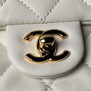 	 Chanel CF Mini 24s Top Handle Bag in White - 12×19×6cm - 3