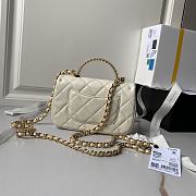 	 Chanel CF Mini 24s Top Handle Bag in White - 12×19×6cm - 2