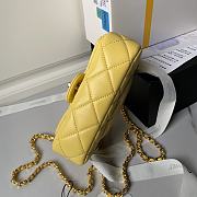 	 Chanel CF Mini 24s Top Handle Bag in Yellow - 12×19×6cm - 4