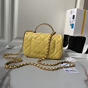 	 Chanel CF Mini 24s Top Handle Bag in Yellow - 12×19×6cm - 3