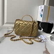 	 Chanel CF Mini 24s Top Handle Bag in Gold - 12×19×6cm - 2