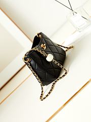 Chanel Hobo Shoulder Bag Black - 13-18-7cm - 5