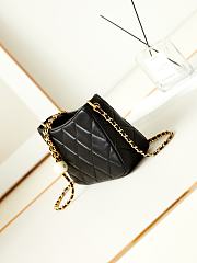 Chanel Hobo Shoulder Bag Black - 13-18-7cm - 4