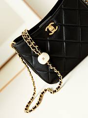 Chanel Hobo Shoulder Bag Black - 13-18-7cm - 3