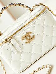 Chanel Vanity Shoulder Bag With Handle In White - 10-17-8cm - 6