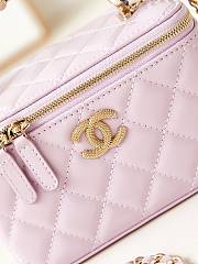 	 Chanel Vanity Shoulder Bag With Handle In Pink - 10-17-8cm - 4