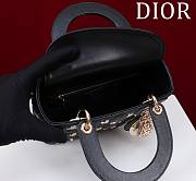 	 Dior Small Lady Dior My ABCDior Bag Black with Gold-Finish Zodiac Sign Studs - 5