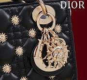 	 Dior Small Lady Dior My ABCDior Bag Black with Gold-Finish Sun Studs - 5