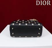 	 Dior Small Lady Dior My ABCDior Bag Black with Gold-Finish Sun Studs - 6