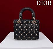 	 Dior Small Lady Dior My ABCDior Bag Black with Gold-Finish Sun Studs - 4