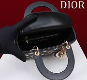 	 Dior Small Lady Dior My ABCDior Bag Black with Gold-Finish Sun Studs - 2