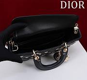 Dior Medium Lady D-Joy Black Bag with Gold-Finish Sun Studs - 26 x 13.5 x 5 cm - 6