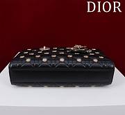 Dior Medium Lady D-Joy Black Bag with Gold-Finish Sun Studs - 26 x 13.5 x 5 cm - 4