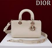 Dior Medium Lady D-Sire Powder Cream Bull Leather - 26cm - 1