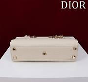 Dior Medium Lady D-Sire Powder Cream Bull Leather - 26cm - 6