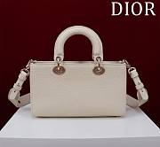 Dior Medium Lady D-Sire Powder Cream Bull Leather - 26cm - 5