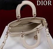 Dior Medium Lady D-Sire Powder Cream Bull Leather - 26cm - 3