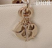 Dior Medium Lady D-Sire Powder Cream Bull Leather - 26cm - 2