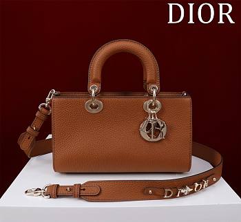 Dior Medium Lady D-Sire Powder Brown Bull Leather - 26cm