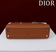 Dior Medium Lady D-Sire Powder Brown Bull Leather - 26cm - 6