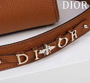 Dior Medium Lady D-Sire Powder Brown Bull Leather - 26cm - 4