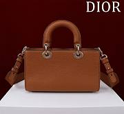 Dior Medium Lady D-Sire Powder Brown Bull Leather - 26cm - 3